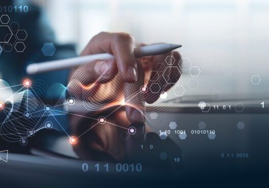 Data exchange, digital technology, AI, Business Intelligence, big data management and internet network connection, Digital software technology and global business development, network marketing